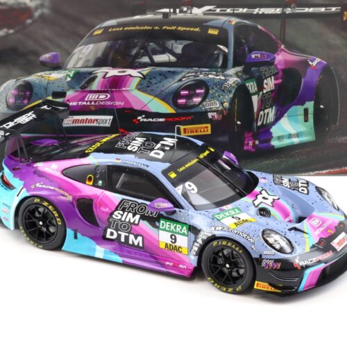 1:18 IXO Porsche 911 992 GT3 R #9 DTM 2023 Tim Heinemann From Sim to DTM