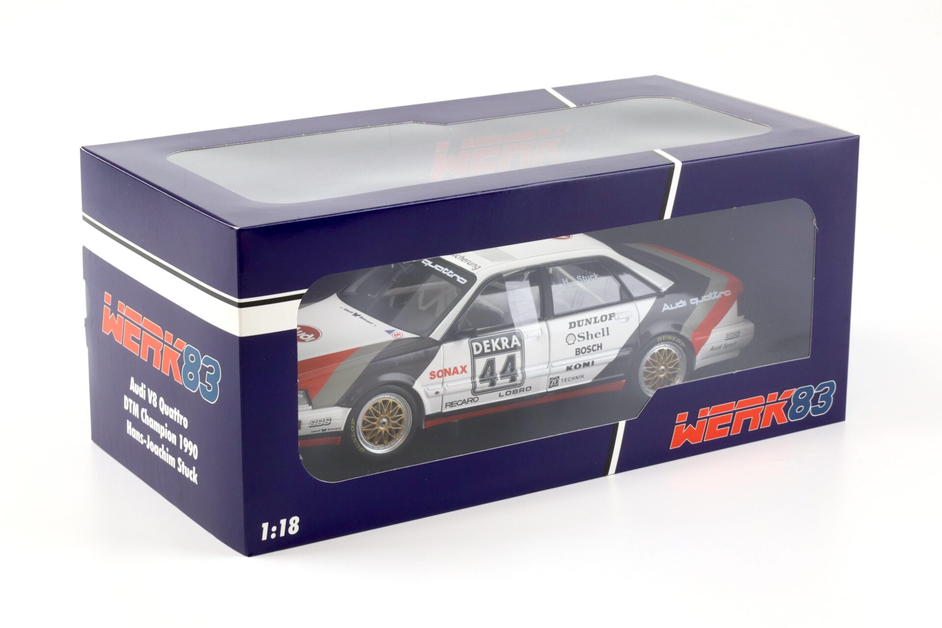 1:18 WERK83 Audi V8 DTM #44 DTM Champion 1990 Hans Joachim Stuck
