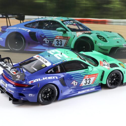 1:18 IXO Porsche 911 992 GT3 R 24h Nürburgring 2023 #33 FALKEN Bachler/ Müller