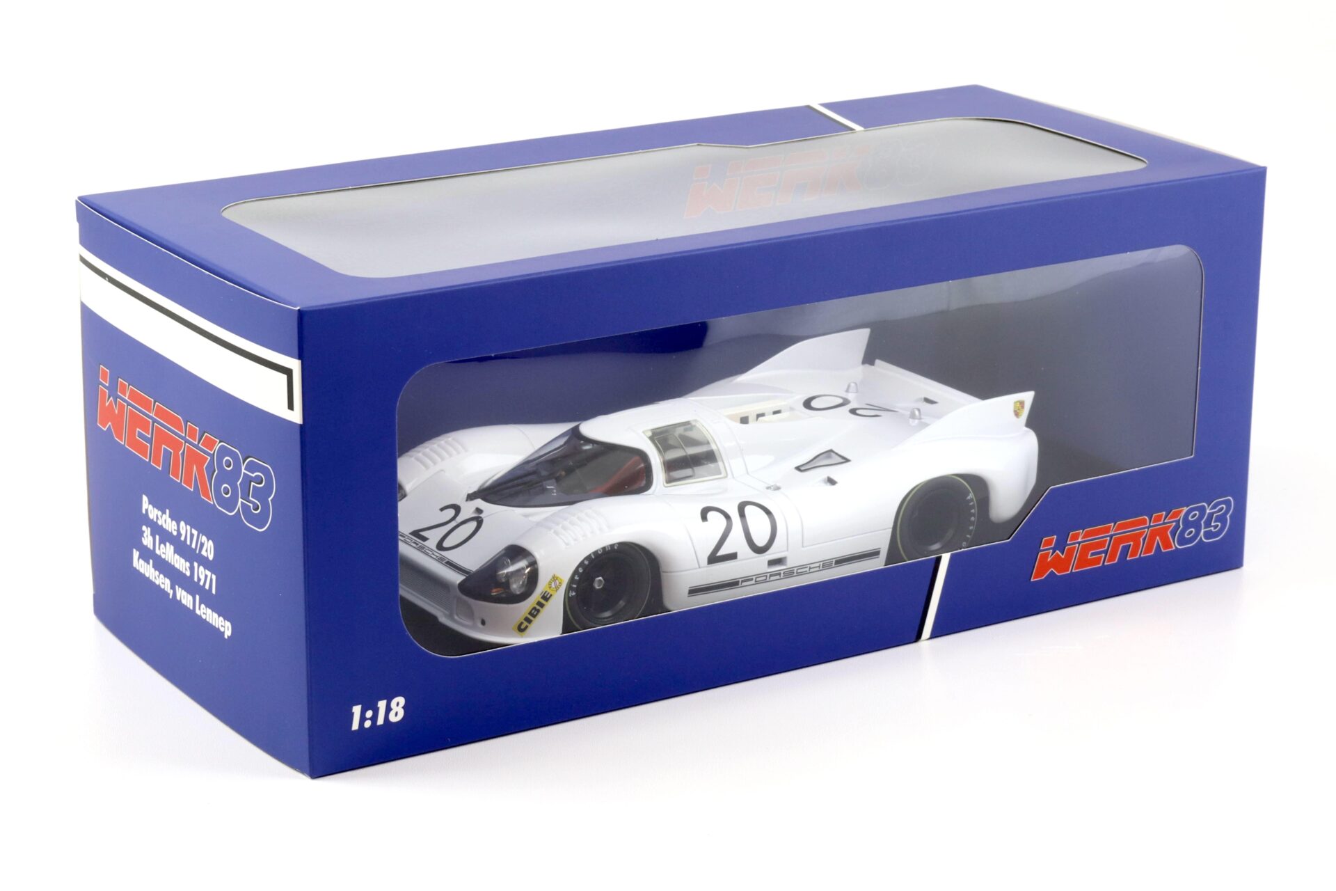 1:18 WERK83 Porsche 917/20 Kauhsen/ van Lennep 3h Le Mans 1971 #20 white