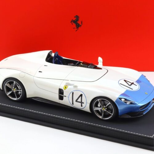 1:18 BBR Ferrari Monza SP1 Bianco Sanae / blue - Limited 50 pcs.