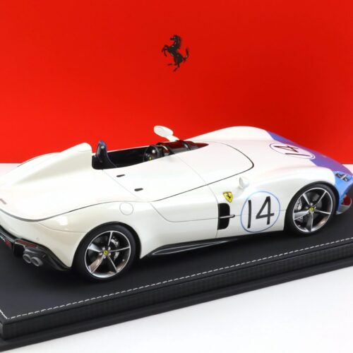 1:18 BBR Ferrari Monza SP1 Bianco Sanae / blue - Limited 50 pcs.