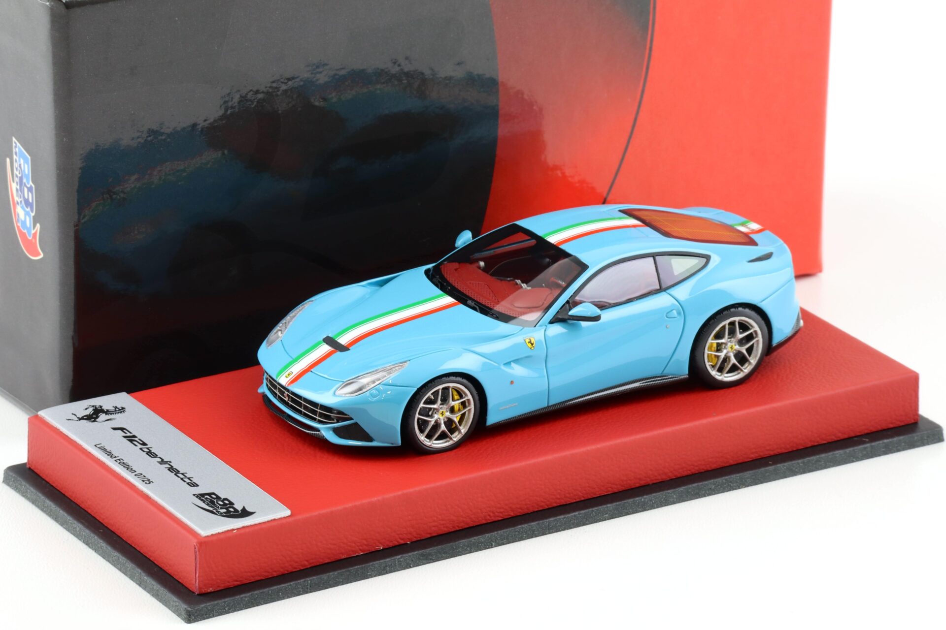 1:43 BBR Ferrari F12 Berlinetta Baby blue / Italy Flag - Limited 25 pcs.
