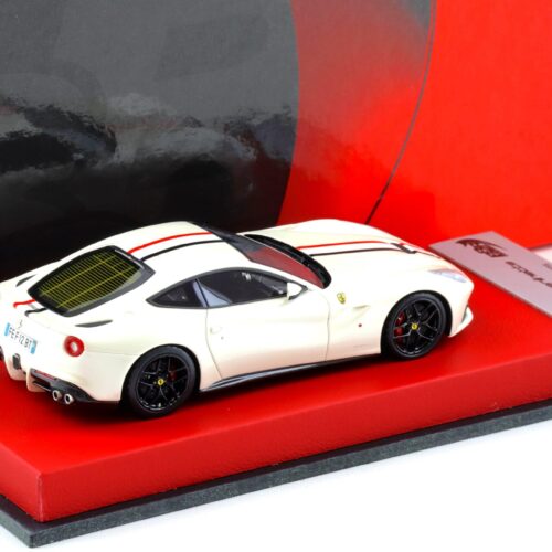 1:43 BBR Ferrari F12 Berlinetta Fuji white with red/black stripe - Limited 15 pcs.