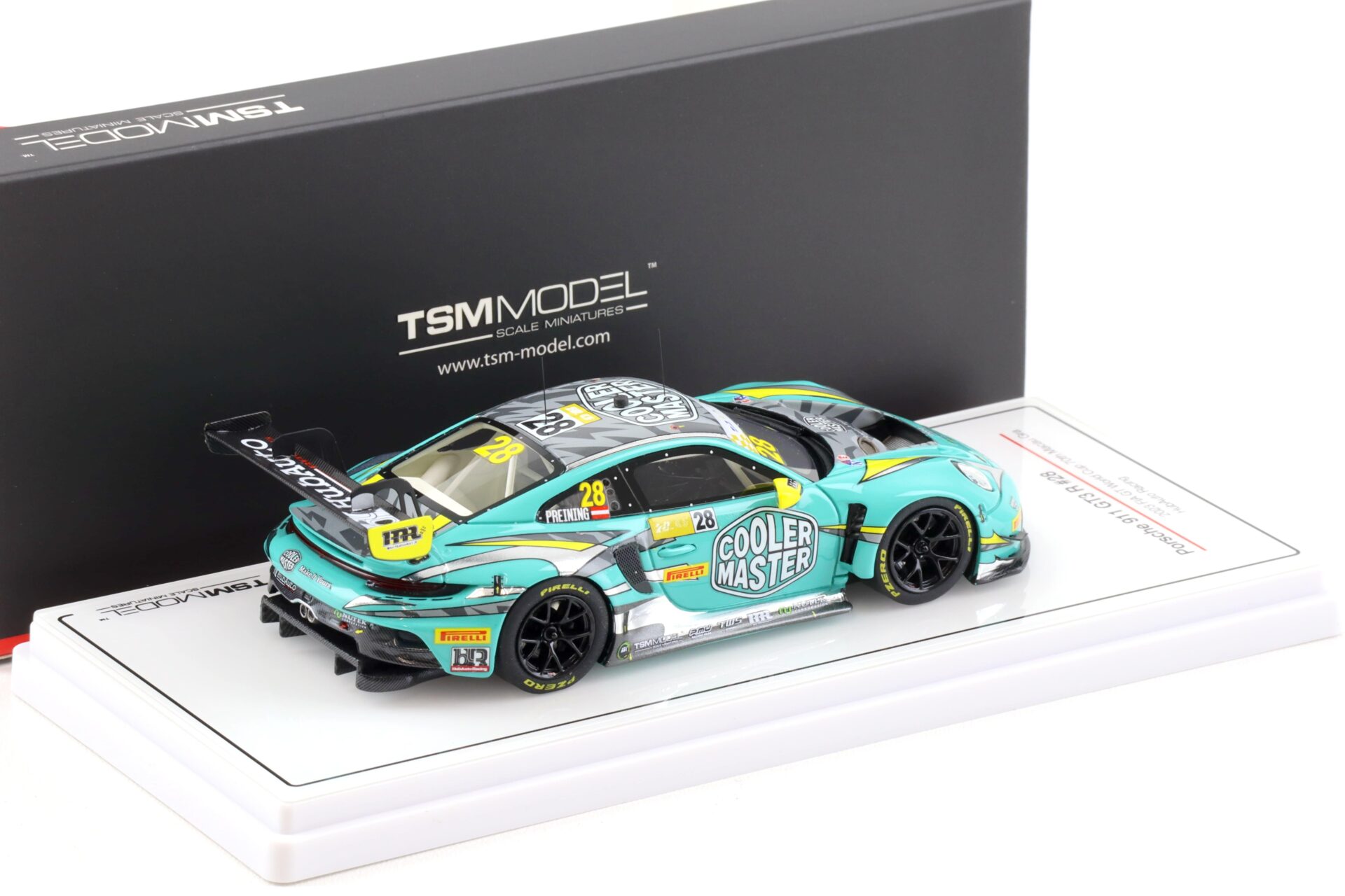 1:43 TSM Model Porsche 911 992 GT3 R #28 FIA GT 2023 World Cup HubAuto Racing