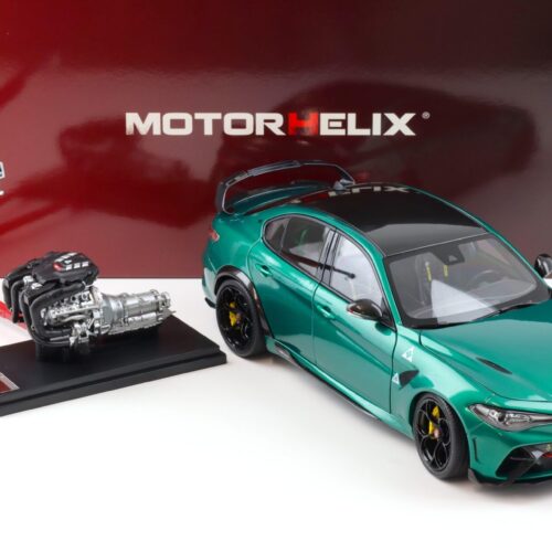 1:18 Motorhelix Alfa Romeo Giulia GTAm Montreal green + engine Die-Cast M89008