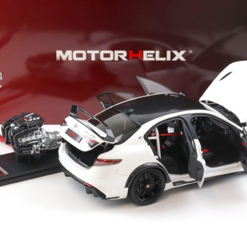 1:18 Motorhelix Alfa Romeo Giulia GTAm Bianco Trofed white + engine Die-Cast M89006