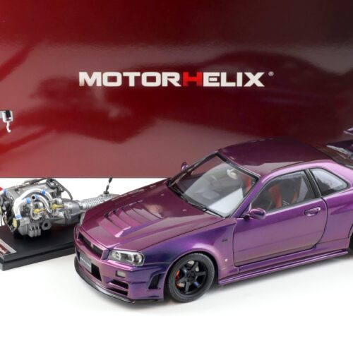 1:18 Motorhelix Nissan Skyline GT-R R34 Nismo CRS Midnight purple III M83410