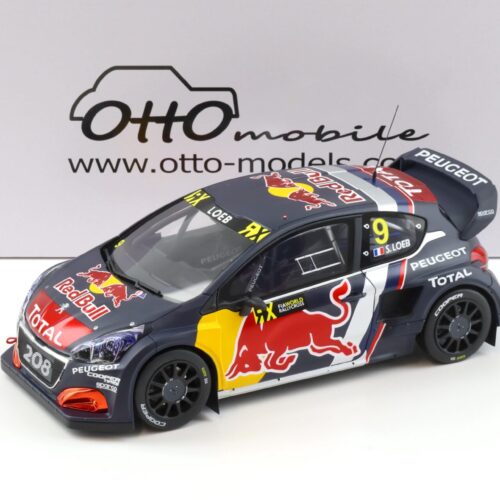 1:18 OTTO mobile OT455 Peugeot 208 WRX Belgium GP 2018 S.Loeb #9 Red Bull - Image 1