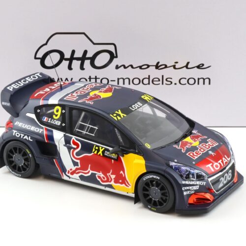 1:18 OTTO mobile OT455 Peugeot 208 WRX Belgium GP 2018 S.Loeb #9 Red Bull - Image 2