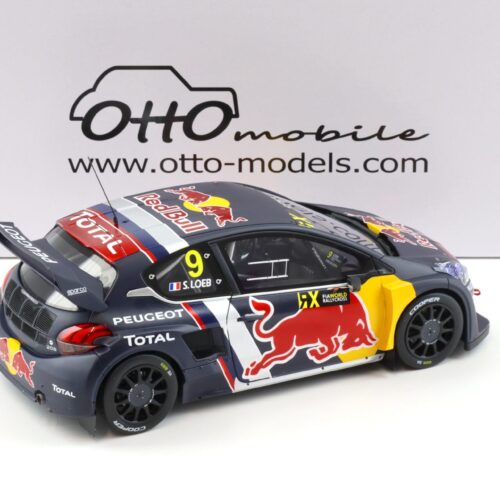 1:18 OTTO mobile OT455 Peugeot 208 WRX Belgium GP 2018 S.Loeb #9 Red Bull - Image 3