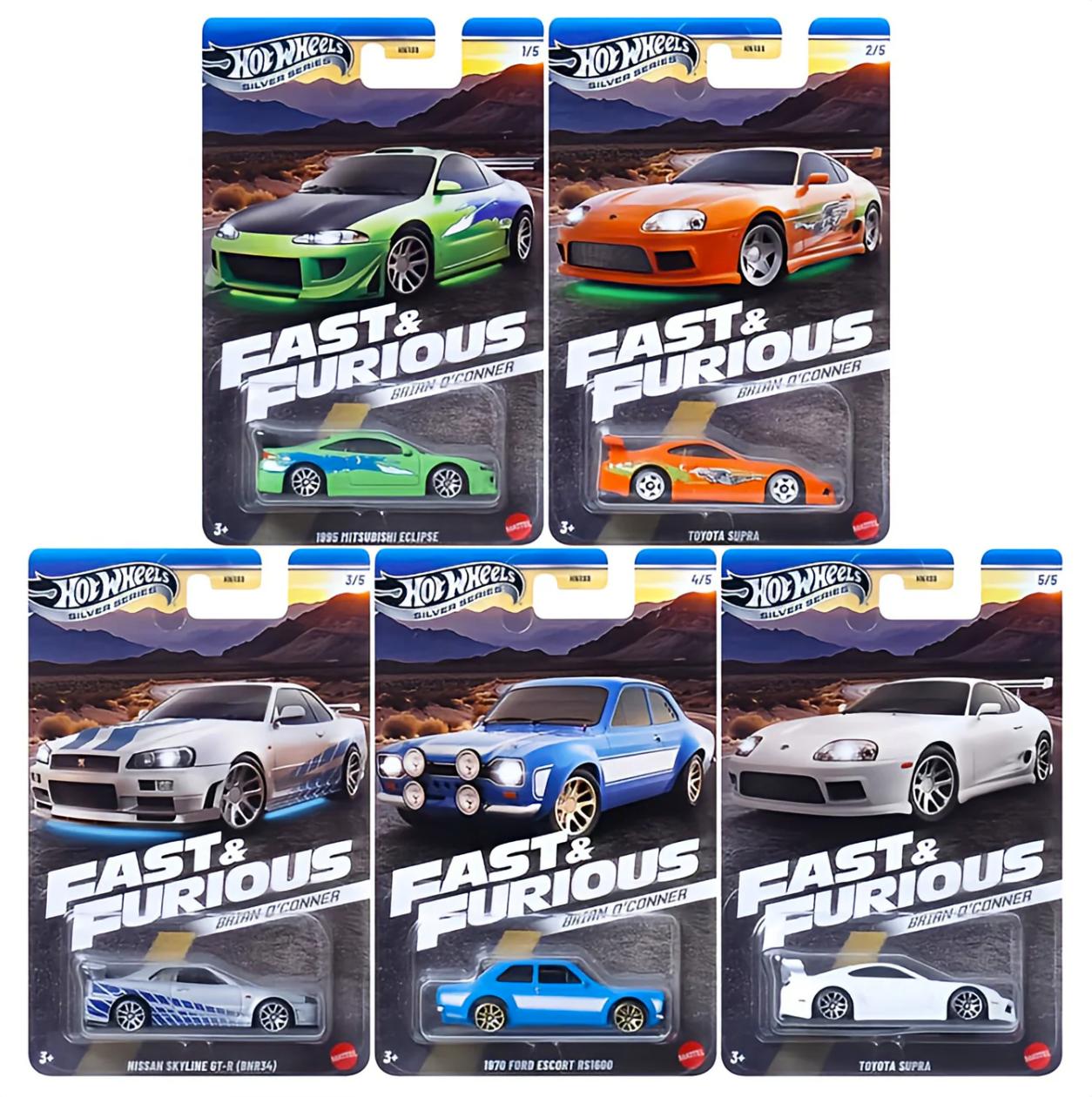 ID 96035 orig.jpg 1:64 Hot Wheels 2025 Fast & Furious Brian o´Conner SET 5 pcs. 979H Nissan, Toyota
