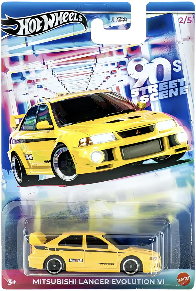1:64 Hot Wheels 2024 90´s Street Scene JDY83-979A Mitsubishi Lancer Evolution VI yellow