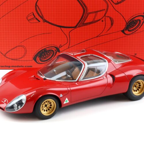 1:12 Laudoracing-Model Alfa Romeo 33 Coupe Stradale Prototype 1967 Museums Version red