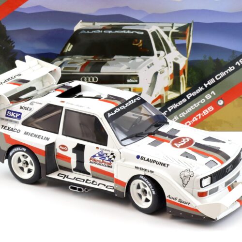 1:18 WERK83 Audi Sport Quattro S1 E2 Winner Pikes Peak 1987 Walter Röhrl #1 Collectors Box