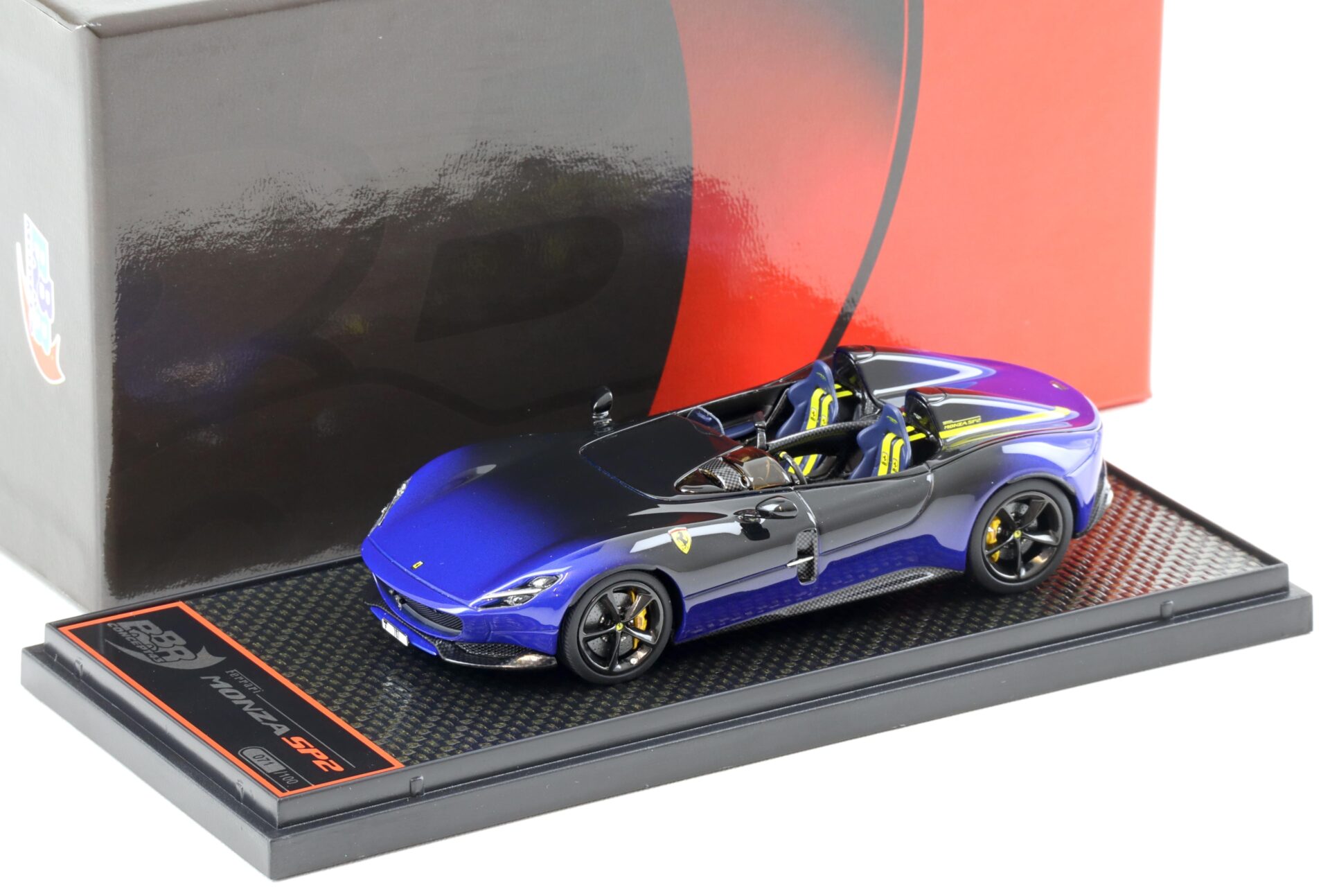 1:43 BBR Ferrari Monza SP2 Blu Viery / daytona black - Limited 100 pcs.