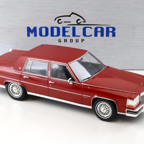 1:18 MCG 1982 Cadillac Fleetwood Brougham dark red metallic