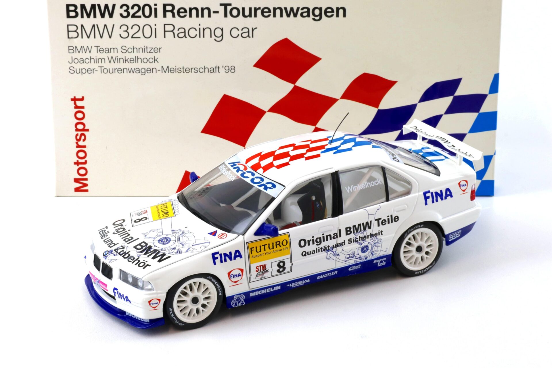 ID 96847 orig.jpg 1:18 UT Models BMW 320i E36 STW 1998 Team Schnitzer #8 Winkelhock DEALER VERSION
