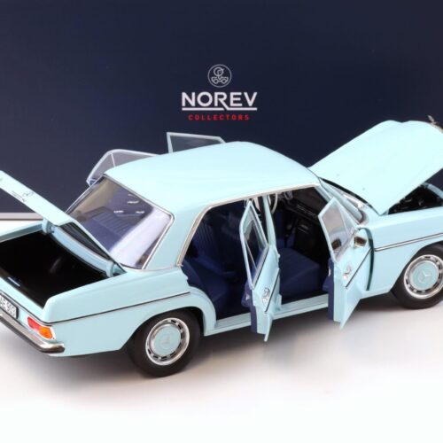1:18 Norev Mercedes 200 Strich-Acht /8 Limousine W115 light blue 1968