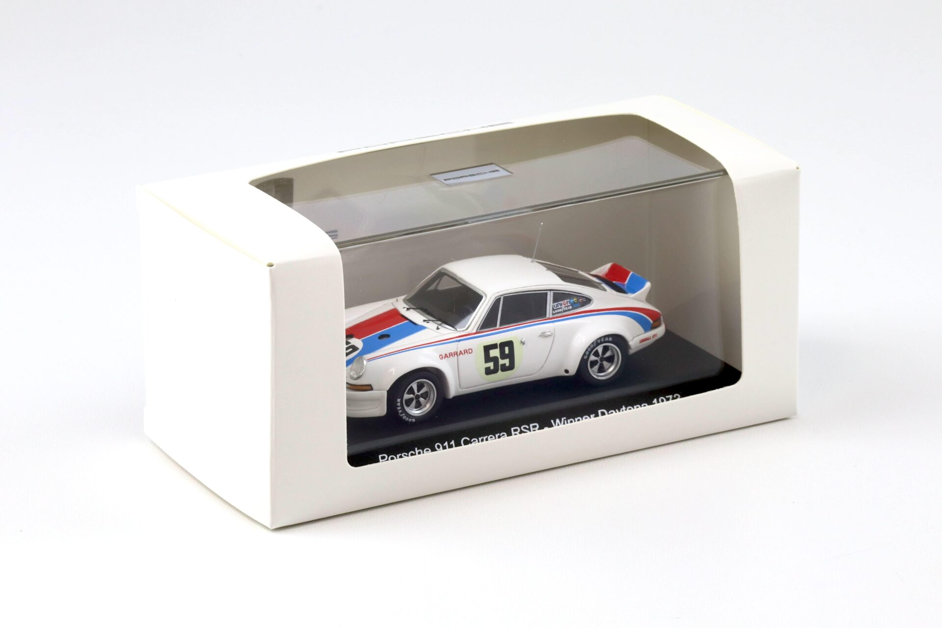 1:43 Spark Porsche 911 Carrera RSR Winner Daytona 1973 Brumos #59 MAP Porsche Museum