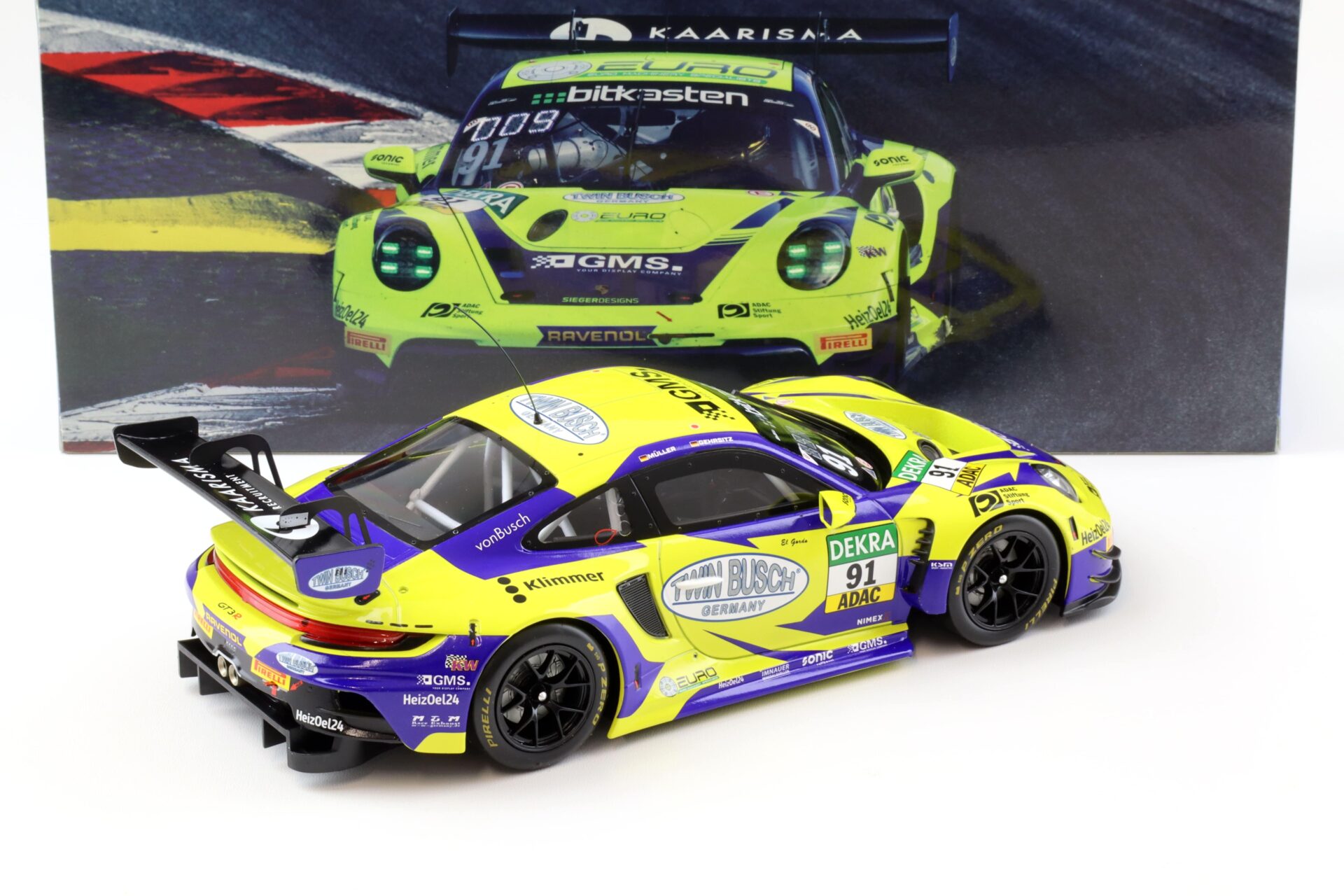 1:18 IXO Porsche 911 992 GT3 R ADAC GT Masters 2023 #91 Gehrsitz/ Müller Twin Busch