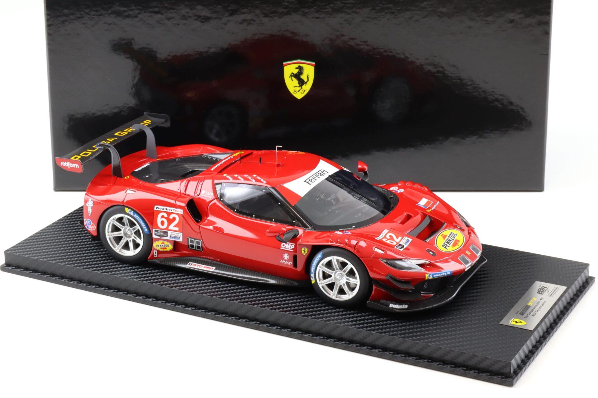 1:18 BBR Competition Ferrari 296 GT3 Risi Competizione 24h IMSA Daytona 2023 #62