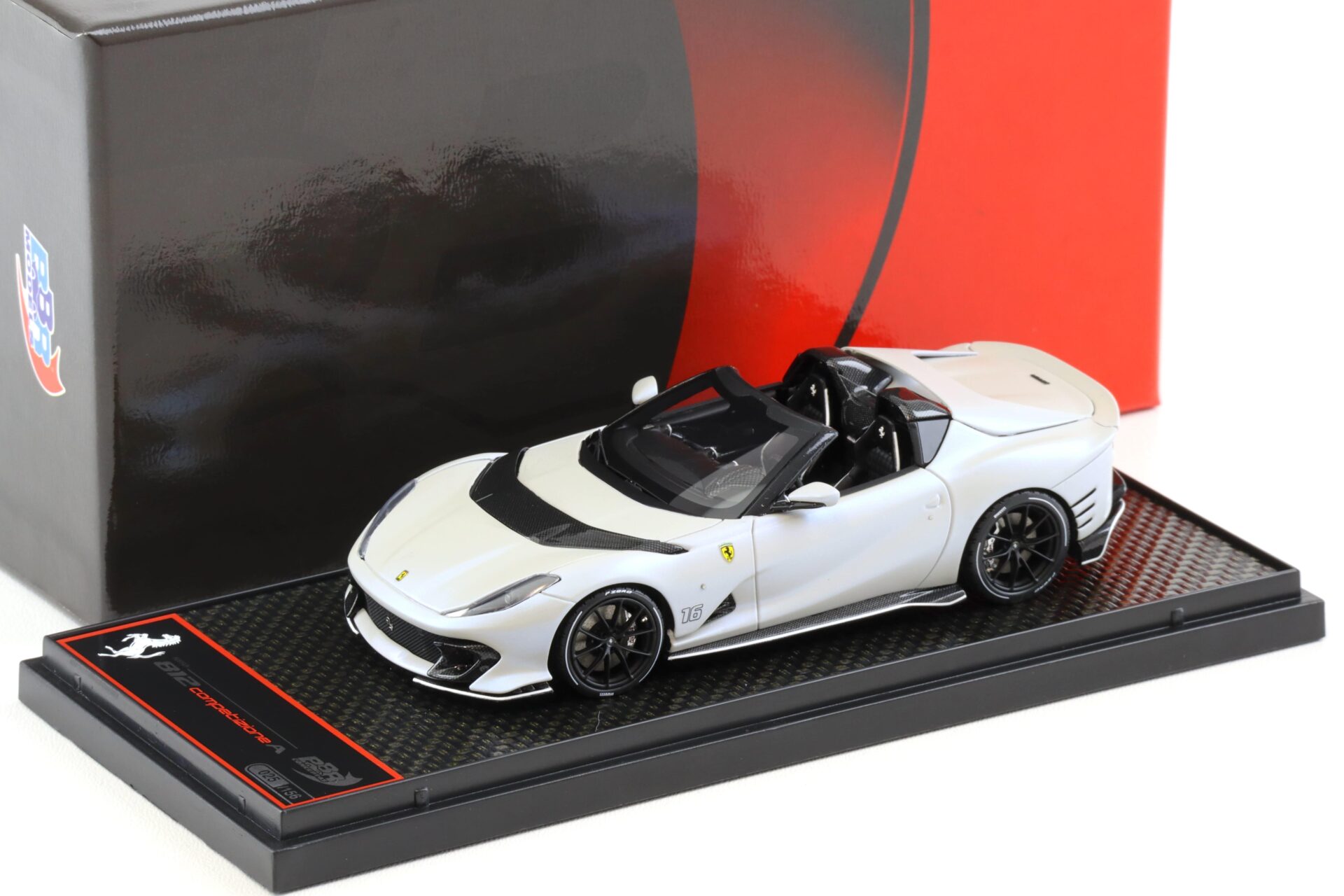 1:43 BBR Ferrari 812 Competizione A Aperta Bianco Onda Leclerc - Limited 156 pcs.