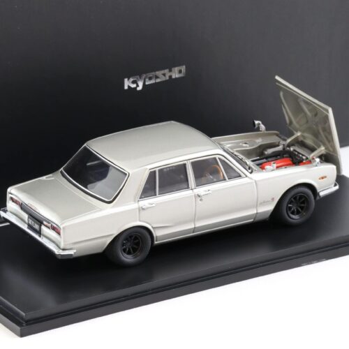 1:43 Kyosho Nissan Skyline 2000 GT-R 4 doors (1969) PGC10 wide wheel silver