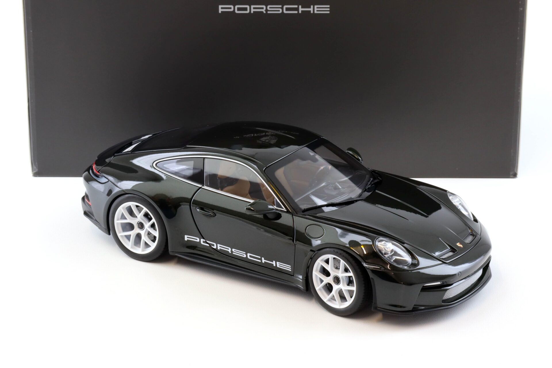 1:18 Norev Porsche 911 992 S/T Coupe dark Olive green/ Cognac interior WAP DEALER