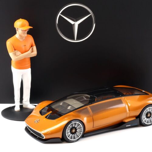 1:18 NZG Mercedes Vision ONE-ELEVEN orange with Figur Gorden Wagener DEALER VERSION