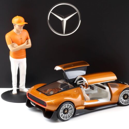 1:18 NZG Mercedes Vision ONE-ELEVEN orange with Figur Gorden Wagener DEALER VERSION