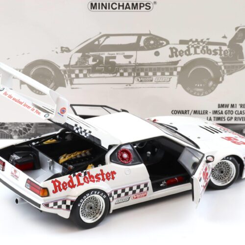 1:18 Minichamps BMW M1 Red Lobster Miller/ Cowart LA Times GP Riverside 1981