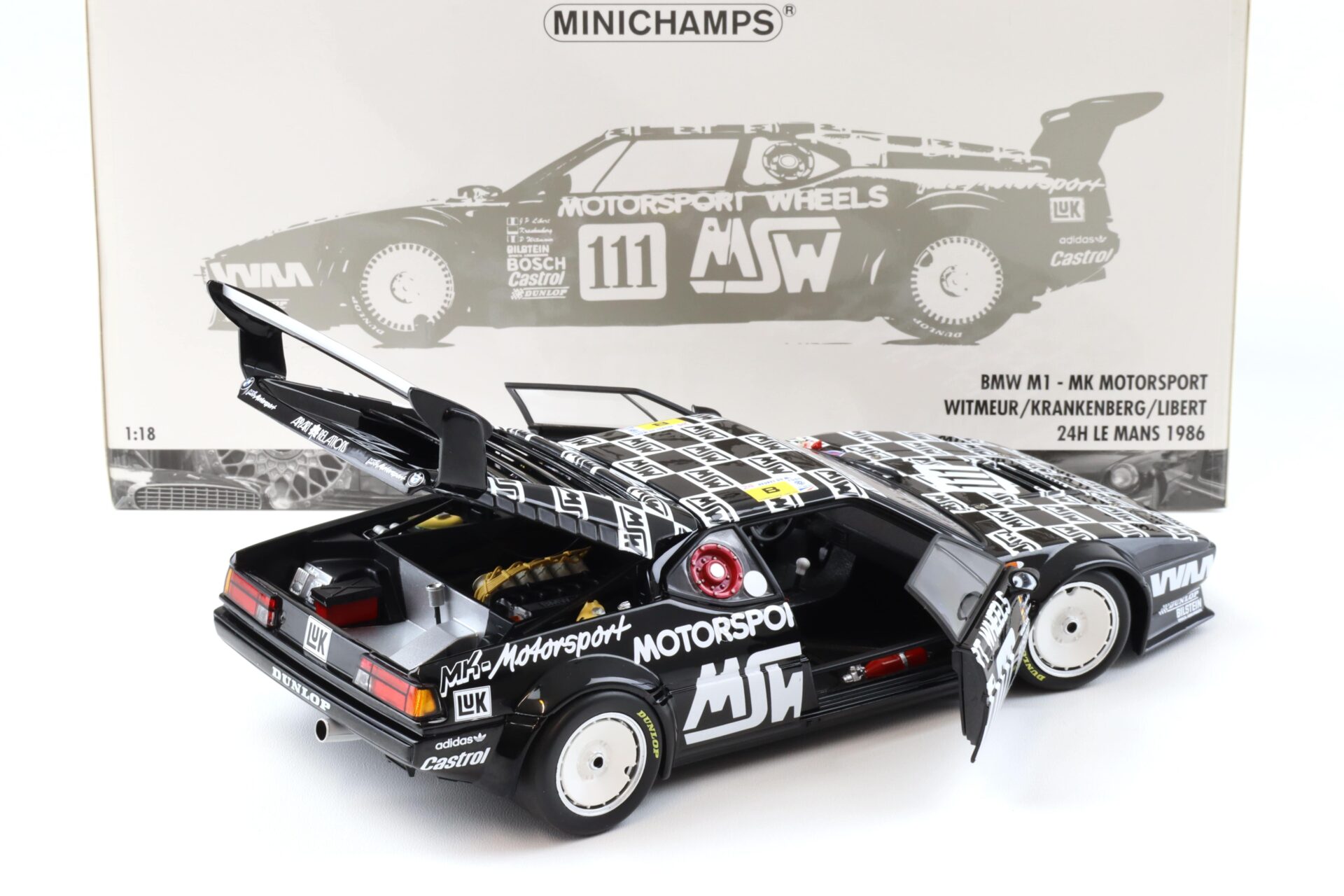 1:18 Minichamps BMW M1 MK Motorsport 24h Le Mans 1986 #111 Witmeuer/ Libert