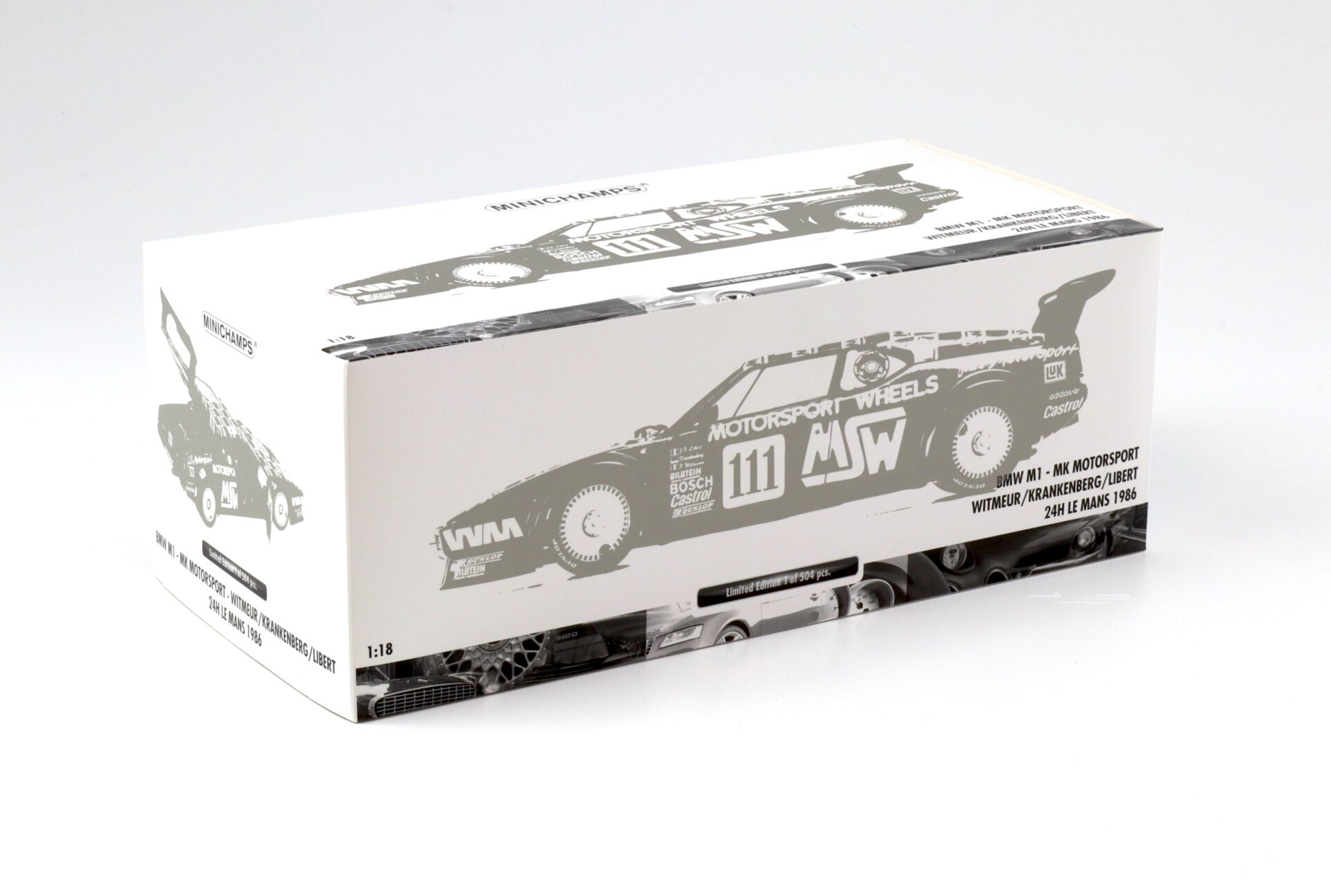 1:18 Minichamps BMW M1 MK Motorsport 24h Le Mans 1986 #111 Witmeuer/ Libert