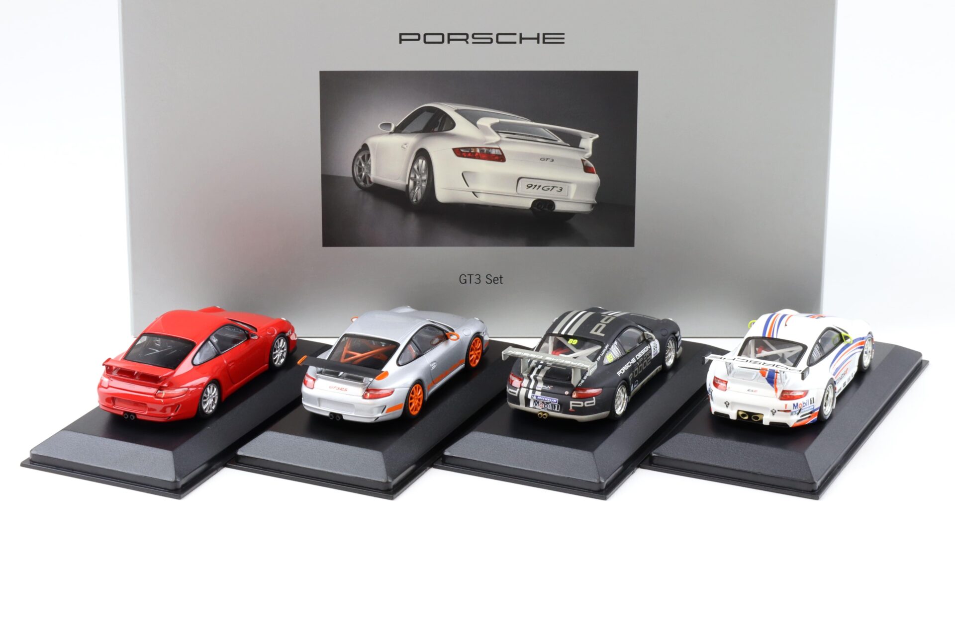 1:43 Minichamps Porsche 911 997 GT3 SET 4 pcs. RS, CUP, RSR WAP DEALER