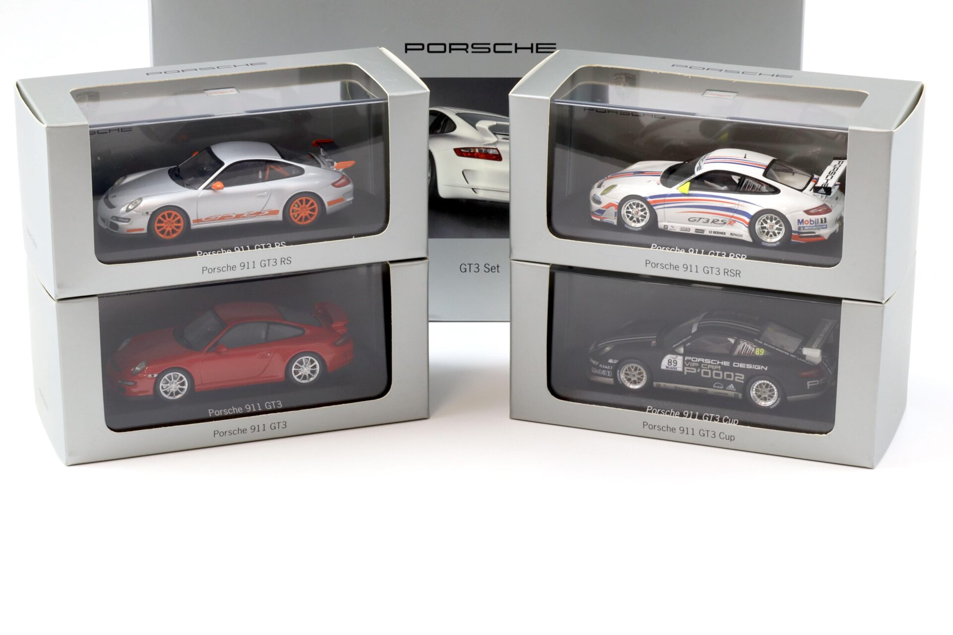 1:43 Minichamps Porsche 911 997 GT3 SET 4 pcs. RS, CUP, RSR WAP DEALER