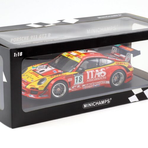 1:18 Minichamps Porsche 911 997 GT3 R De Lorenzi Racing 24h Spa 2011 DHL ITA´s #18