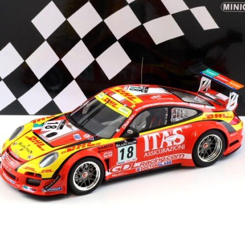 1:18 Minichamps Porsche 911 997 GT3 R De Lorenzi Racing 24h Spa 2011 DHL ITA´s #18