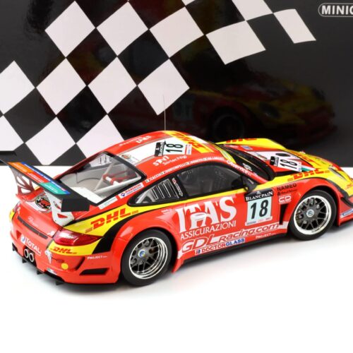 1:18 Minichamps Porsche 911 997 GT3 R De Lorenzi Racing 24h Spa 2011 DHL ITA´s #18