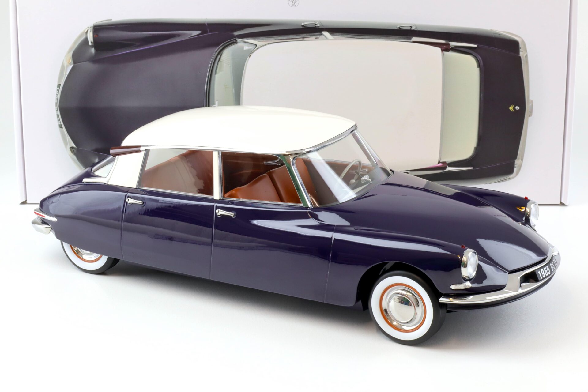 1:12 Norev Citroen DS 19 purple & Champagne 1955