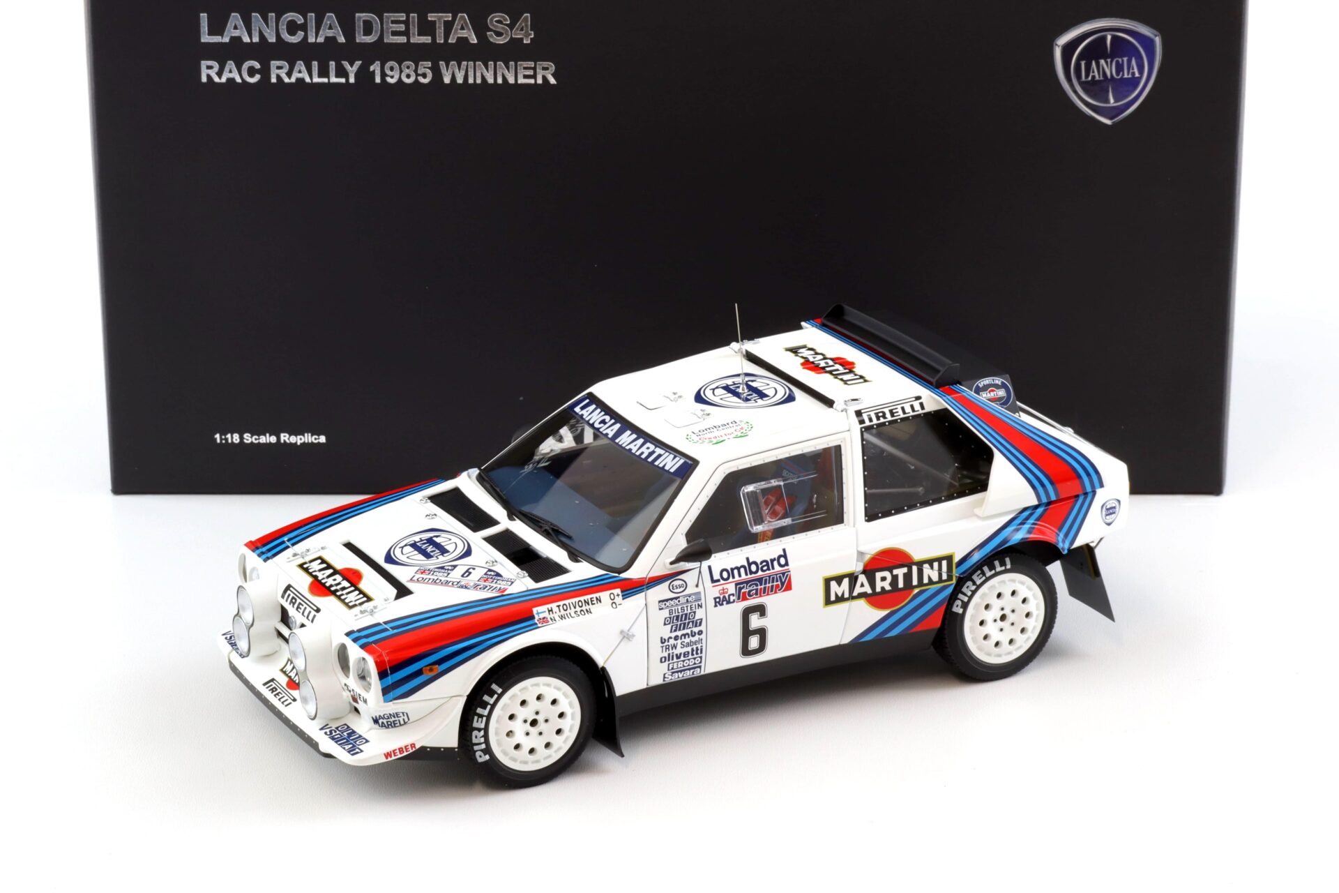 ID 97726 orig.jpg 1:18 AUTOart Lancia Delta S4 RAC Rally 1985 Winner Toivonen/Wilson #6 Martini 88517