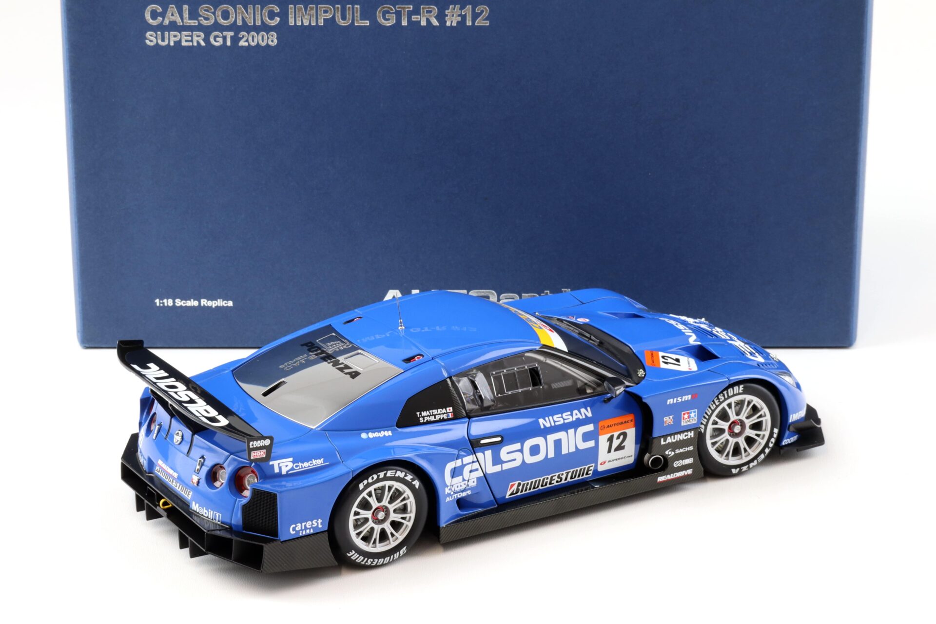 1:18 AUTOart Nissan GT-R Calsonic Impul GT-R #12 Super GT 2008 blue 80877