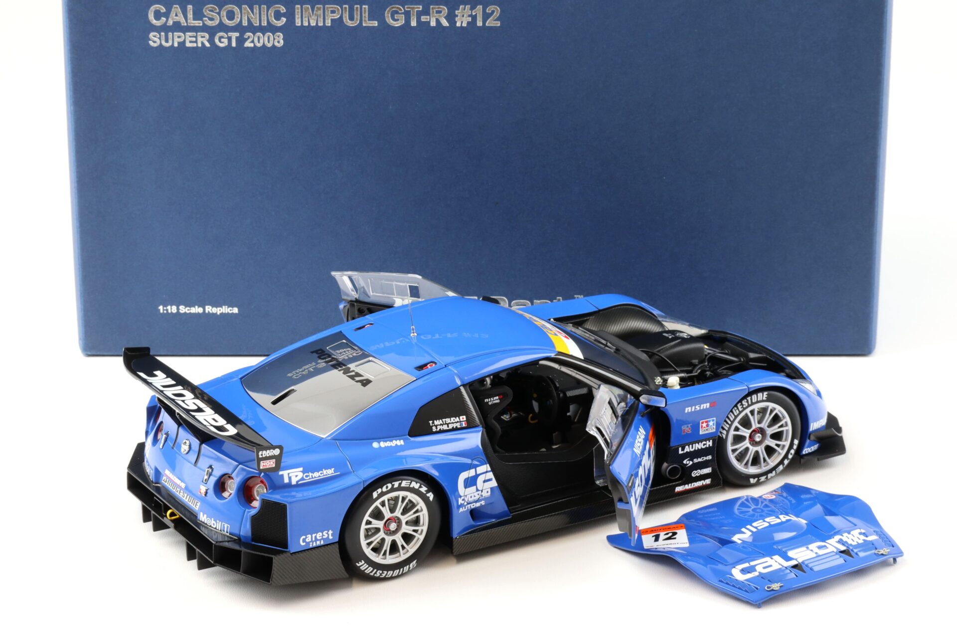 1:18 AUTOart Nissan GT-R Calsonic Impul GT-R #12 Super GT 2008 blue 80877