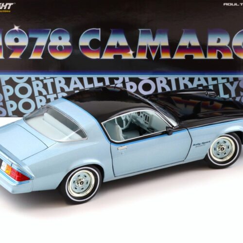 1:18 Greenlight 1978 Chevrolet Camaro Rally Sport Bright blue metallic/ black