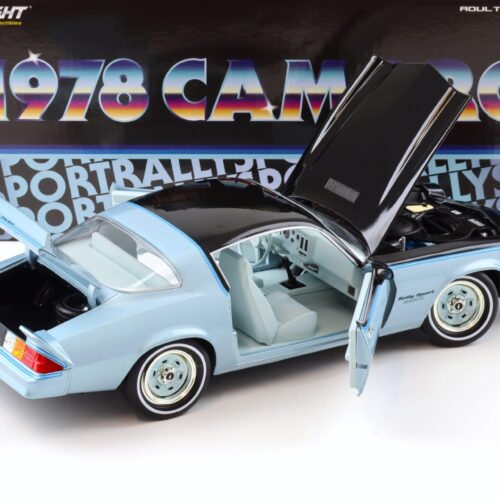 1:18 Greenlight 1978 Chevrolet Camaro Rally Sport Bright blue metallic/ black
