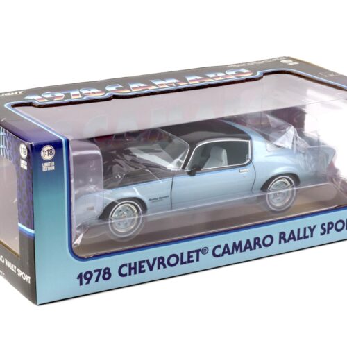 1:18 Greenlight 1978 Chevrolet Camaro Rally Sport Bright blue metallic/ black