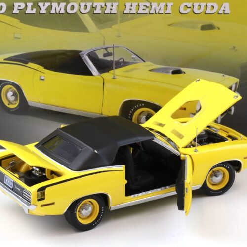 1:18 ACME 1970 Plymouth Hemi Cuda Convertible yellow/ black