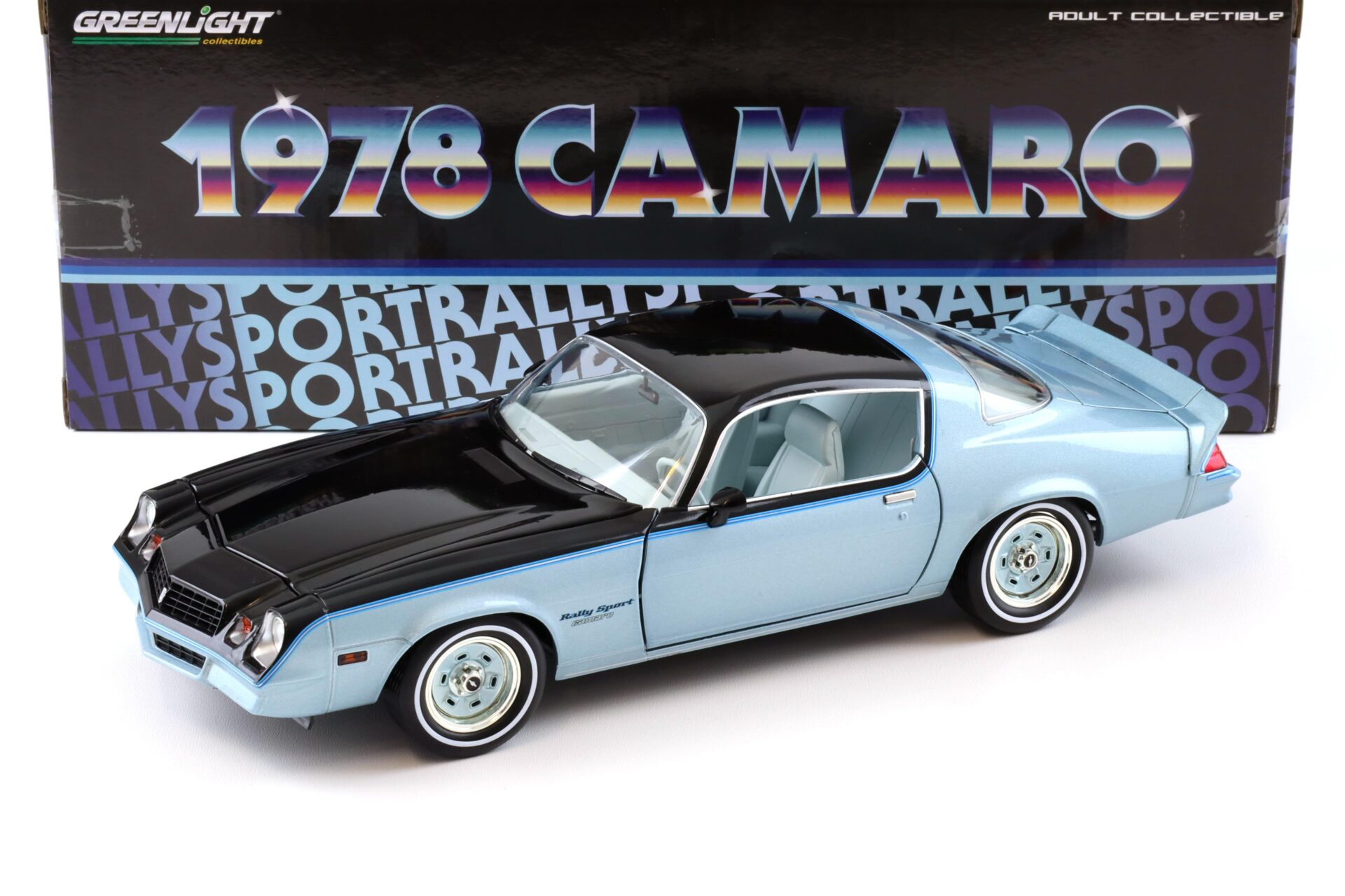 ID 97837 orig.jpg 1:18 Greenlight 1978 Chevrolet Camaro Rally Sport Bright blue metallic/ black