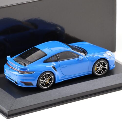 1:43 Minichamps Porsche 911 992 Turbo S Coupe Sport Design 2021 Shark blue