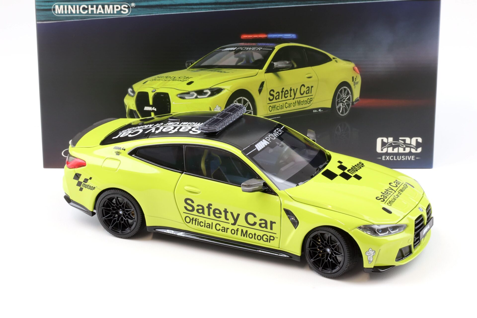 1:18 Minichamps BMW M4 (G82) Coupe 2020 Sao Paulo yellow Safety Car MotoGP